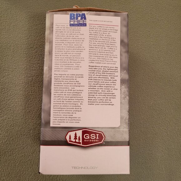 GSI Outdoors 30 Fl. oz. Java Press- Portable French Press Coffee Red Color - Picture 2 of 6